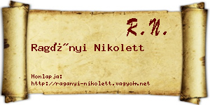 Ragányi Nikolett névjegykártya