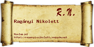 Ragányi Nikolett névjegykártya