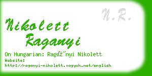 nikolett raganyi business card